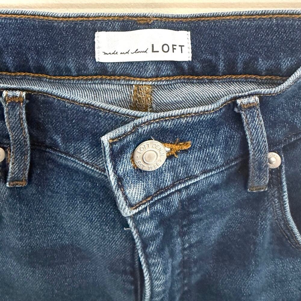 LOFT The Slim denim jeans dark wash size 30 (10) - Picture 2 of 7